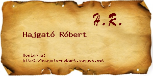 Hajgató Róbert névjegykártya